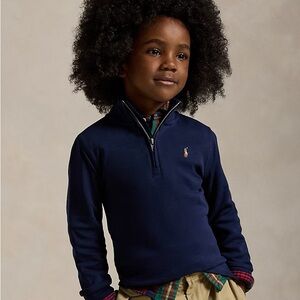 Polo by Ralph Lauren Cotton Interlock Quarter-Zip Pullover, Size 2T, Good